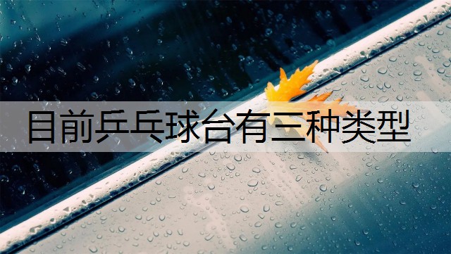 目前乒乓球台有三种类型